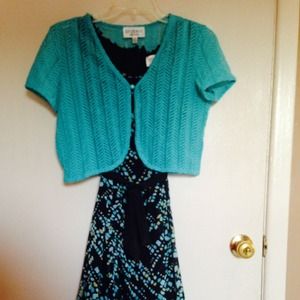 Blue dress/jacket combo