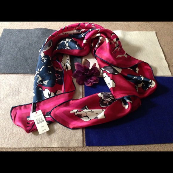 Talbots floral silk scarf
