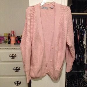 Heavy pink cardigan
