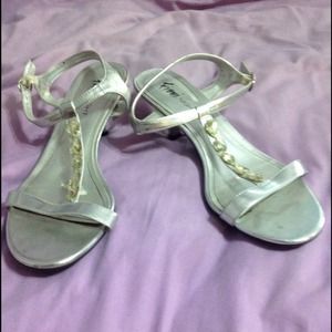 Silver 1" heels