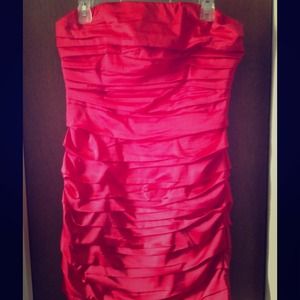 Express magenta layered dress