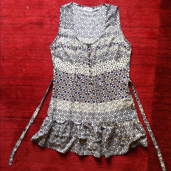 Printed sleeveless blouse - Picture 3 of 4