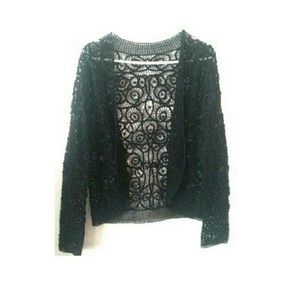 Black Lace Cardigan