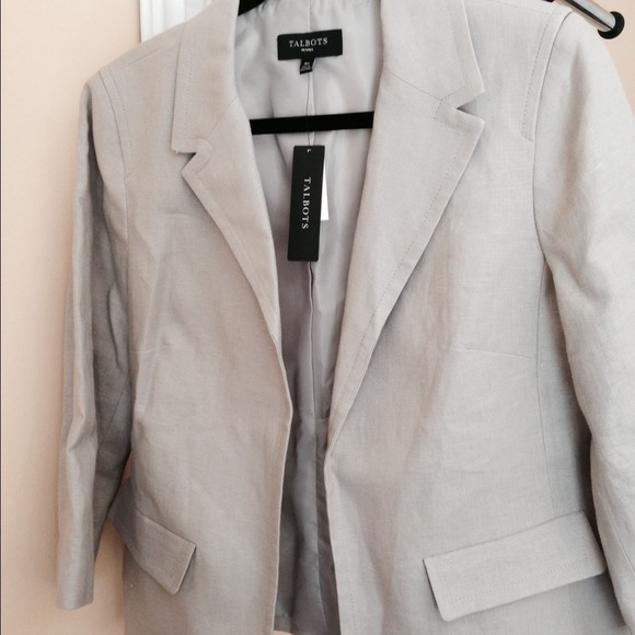 Talbots linen jacket beige.  Brand new with tags
