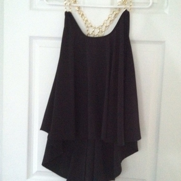 BLACK W/METEL CHAIN SLEEVES