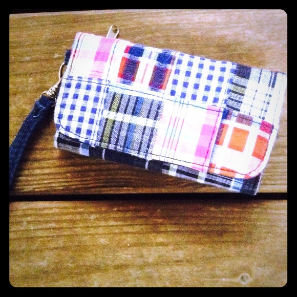 💙Cute plaid wallet!!