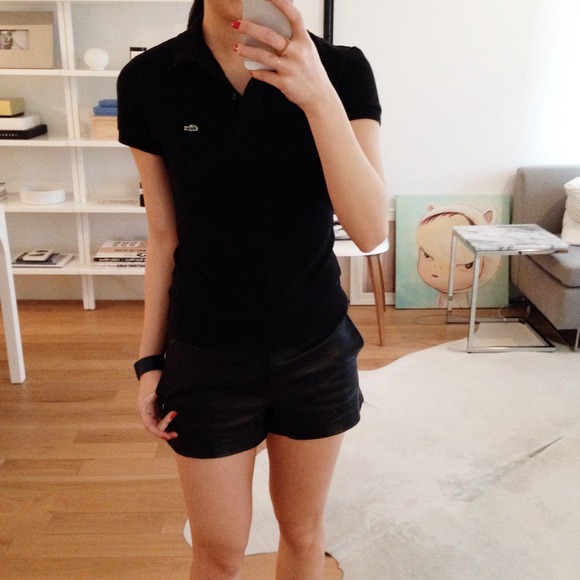 Black Lacoste Short Sleeve Polo