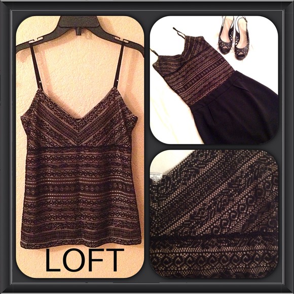 Black lace camisole