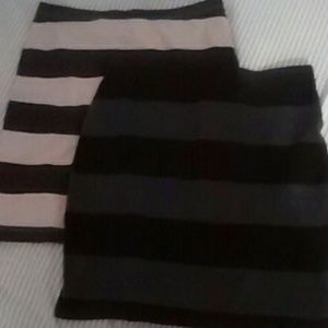 Stripped Mini Skirts