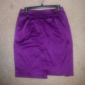 Purple high pencil skirt