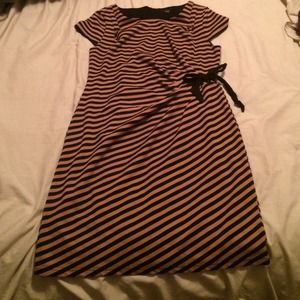 Black and brown striped dress