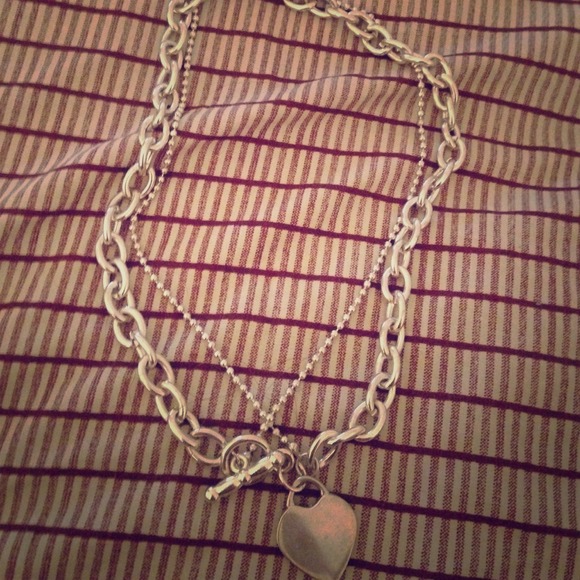 Silver heart necklace