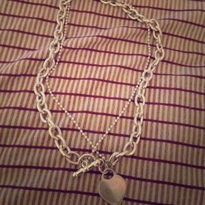 Silver heart necklace
