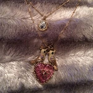 NWT Betsey Love Birds Necklace
