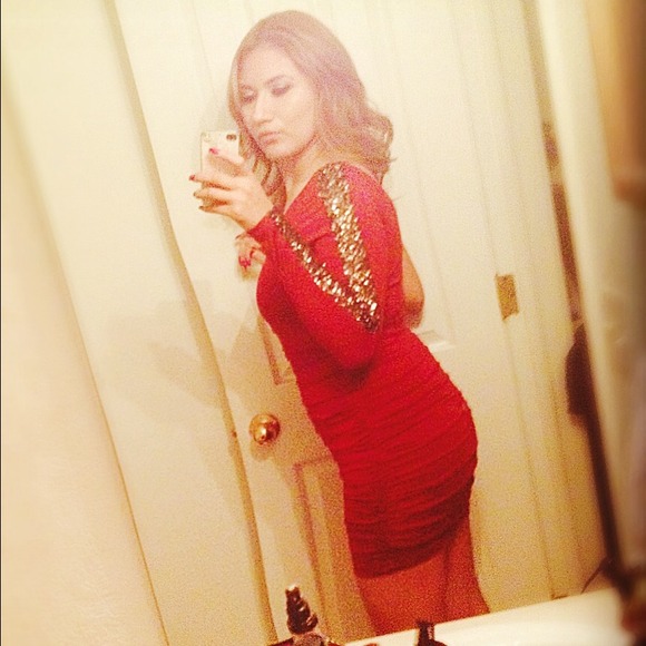 Burgundy one arm dress NWOT - Picture 1 of 4