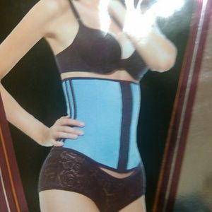 Vedette full latex waist trainer sport style blue!