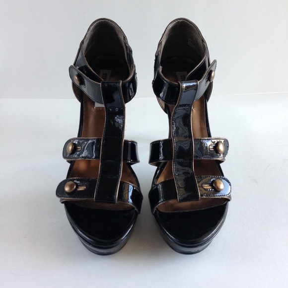 Steve Madden Gladiator Heels and Amber necklace