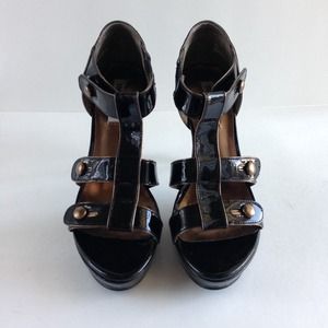 Steve Madden Gladiator Heels and Amber necklace