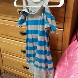Striped Dropped Sleeve Top