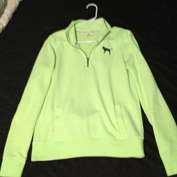 Lime Green Victoria Secret Pink sweatshirt