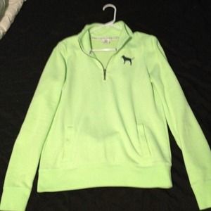 Lime Green Victoria Secret Pink sweatshirt