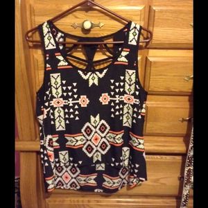 Aztec Print Top