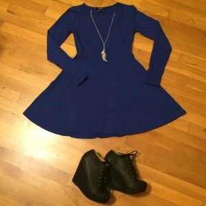 Blue Skater Dress