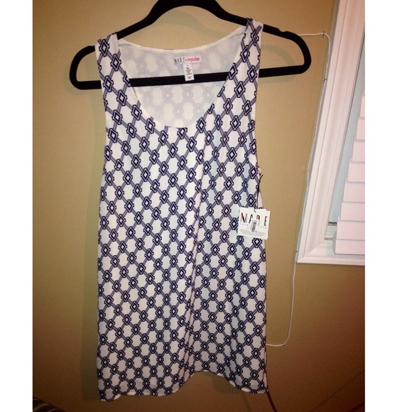 Navy and white patterned impulse dress size small - Picture 1 of 2