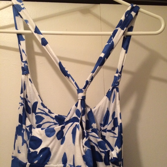 Blue and white floral printed dress - Picture 3 of 4