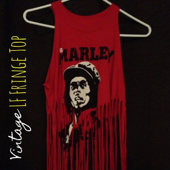 Vintage LF Furst of a Kind Fringe Top - Bob Marley