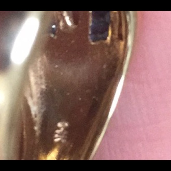 14k yellow gold Sapphire & Diamond ring. Size 8. - Picture 3 of 5