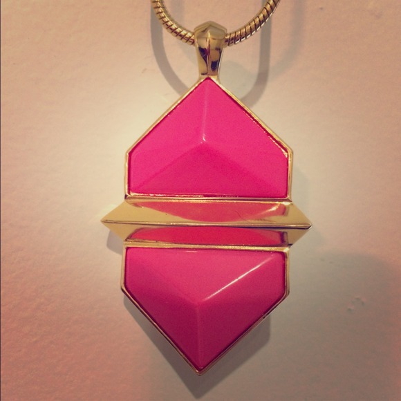 Vince Camuto Hot Pink - Gold Long Necklace