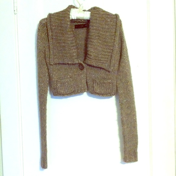 Limited Gold-thread Cropped Sweater Size XS