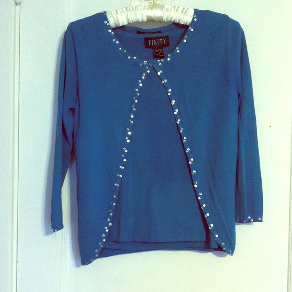 Blue Twinset with Sequin Detail Size S