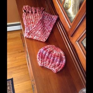 Cute beret and matching scarf!