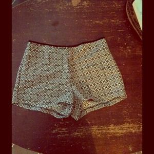 High waisted printed shorts