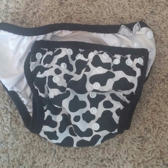 Cow print diaper cover
