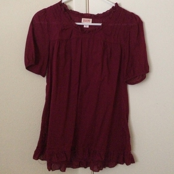 Maroon top