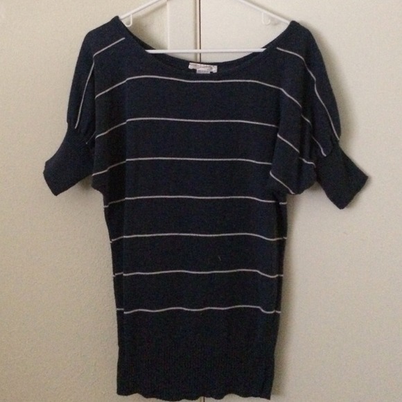 Navy blue strip top