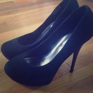 Steve Madden black suede stilettos