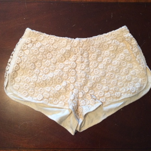 Cream shorts