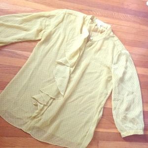 Banana Republic flutter top with polka dots - sm