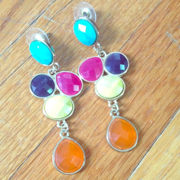 Lightweight jewel tone earrings