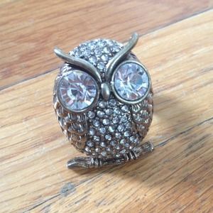 Retro owl ring - adjustable band