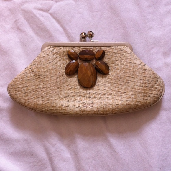 Anya Hindmarch straw clutch