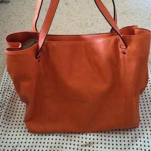 Zara oversized leather tote - Orange