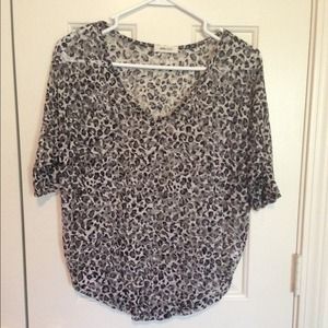 Black and White Cheetah Top