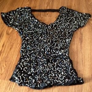 Black top with sequins