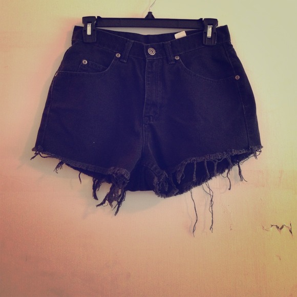 black high waisted shorts