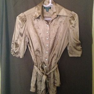 Bronze/brown silk blouse